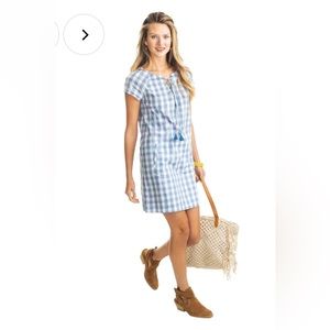 McKenna Check Dress in Dutch Blue by Southern Tide size L